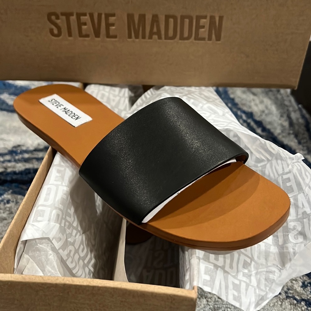 Steve Madden Nikini Black Leather